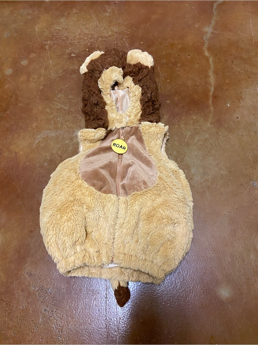 Going Wild Baby Lion Costume Vest Hooded Plush Fuzzy 12M Halloween TrickorTreat
